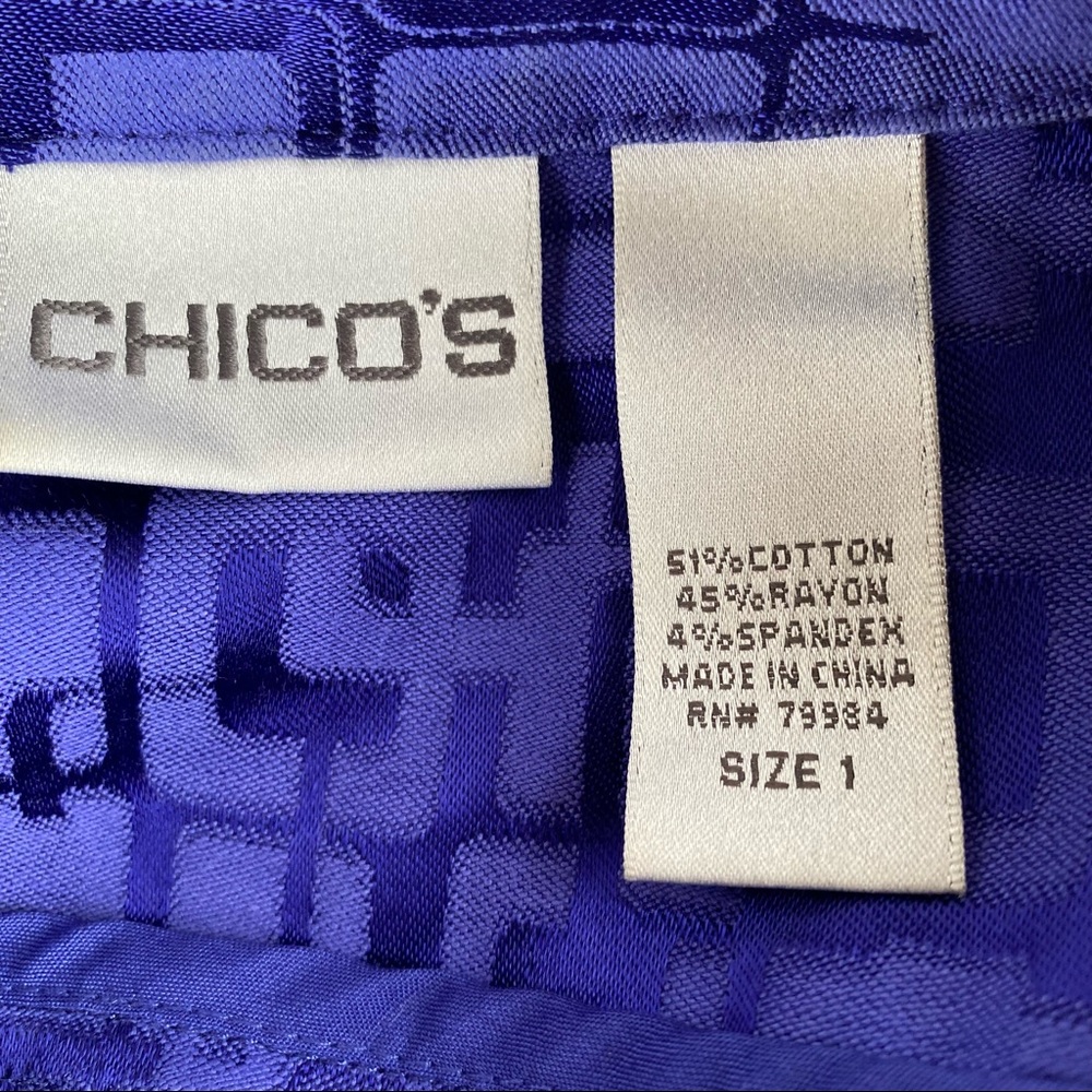 Chico’s Button Front Blue Jacket - Picture 11 of 14
